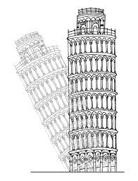 The leaning toward of Pisa made perpendicular.