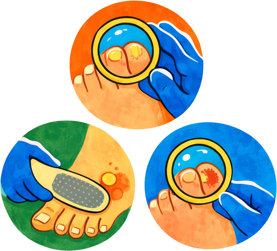 Medical Pedicure and Examination