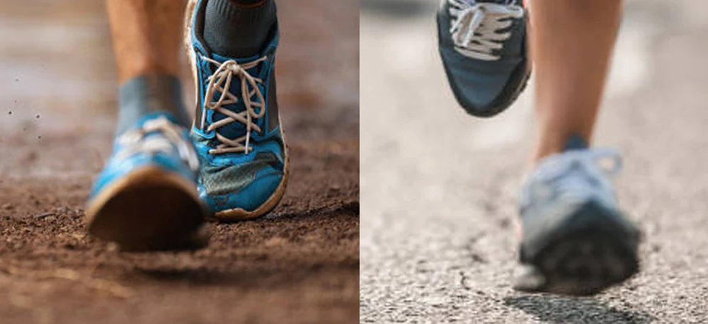 Road vs trail running